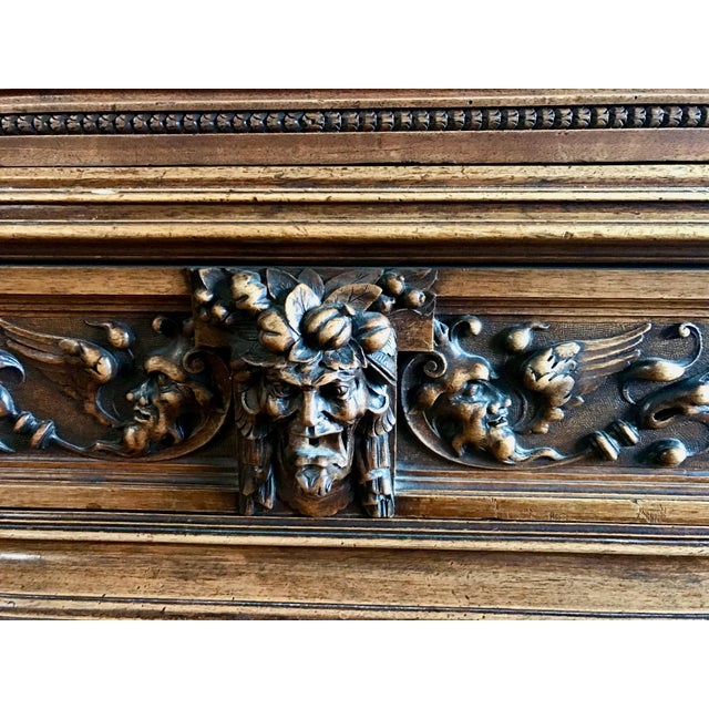 Early 20th Century Exquisite Neo-Gothic/Renaissance Revival Antique Armoire - A Rare Find For Sale - Image 13 of 18