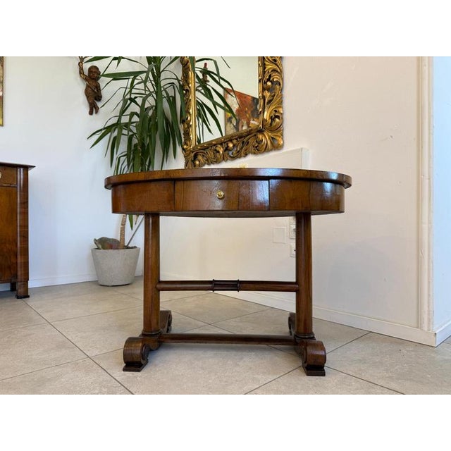 Small Late Biedermeier Table in Walnut For Sale - Image 9 of 9
