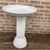 Vintage American Made White Glazed Terracotta Column Pedestal Bird Bath For Sale - Image 9 of 12