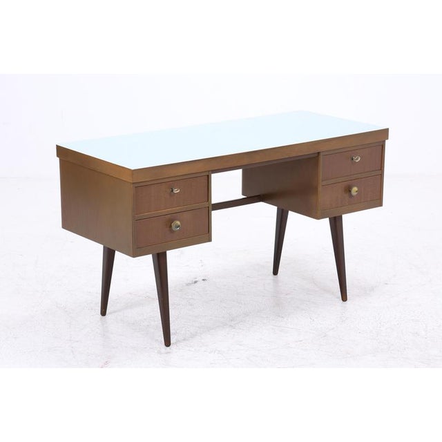 Mid-Century Desk with Formica Surface and Drawers, 1950s-1960s For Sale - Image 12 of 14