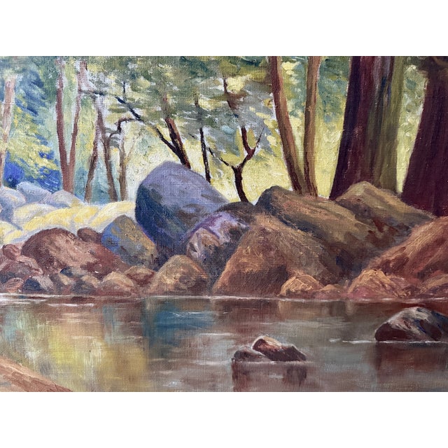 Santa Cruz Forest and Carbonero Creek with Redwoods in the early morning by Lillian Josephine Heath (American, 1864-1961)....