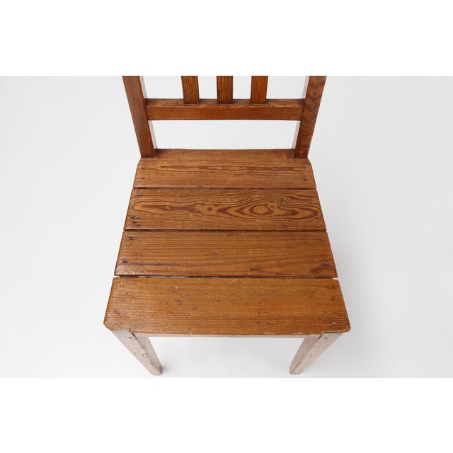 Wooden Geometric Chair in the style of Jean Prouve, France, 1940s For Sale - Image 10 of 15