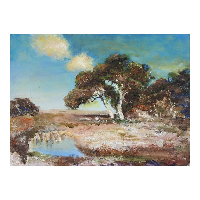 Mid 20th Century Impressionist Landscape Painting For Sale