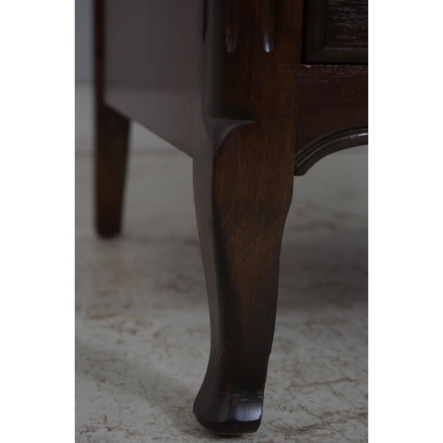 Wood Vintage French Country Walnut Finish High Chest For Sale - Image 7 of 18
