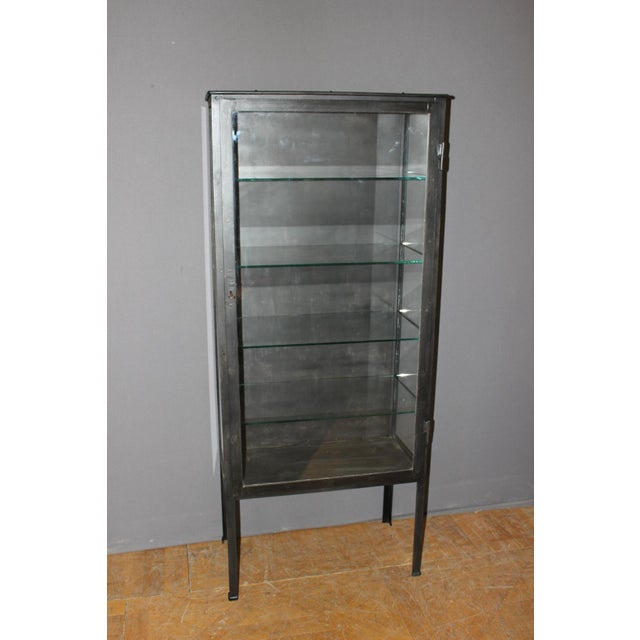 Black Lacquered Iron Display Case, 1920 For Sale - Image 12 of 14
