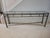 Vintage Faux‑Bamboo Metal Console Table With Glass Top For Sale - Image 11 of 12