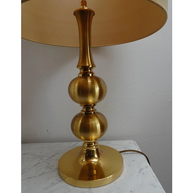 Gilded Ball Table Lamp by Boulanger from Boulanger, 1970s For Sale - Image 4 of 18