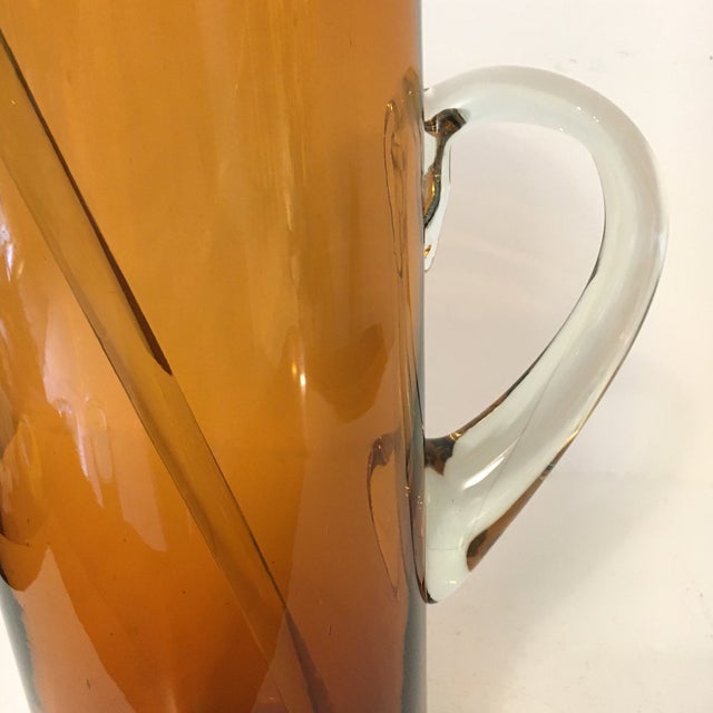 Handblown Amber Glass Martini Pitcher & Stirrer Chairish