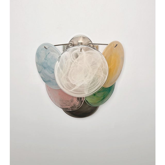 Alabaster Glass Wall Sconces, 1990s, Set of 2 For Sale - Image 11 of 16