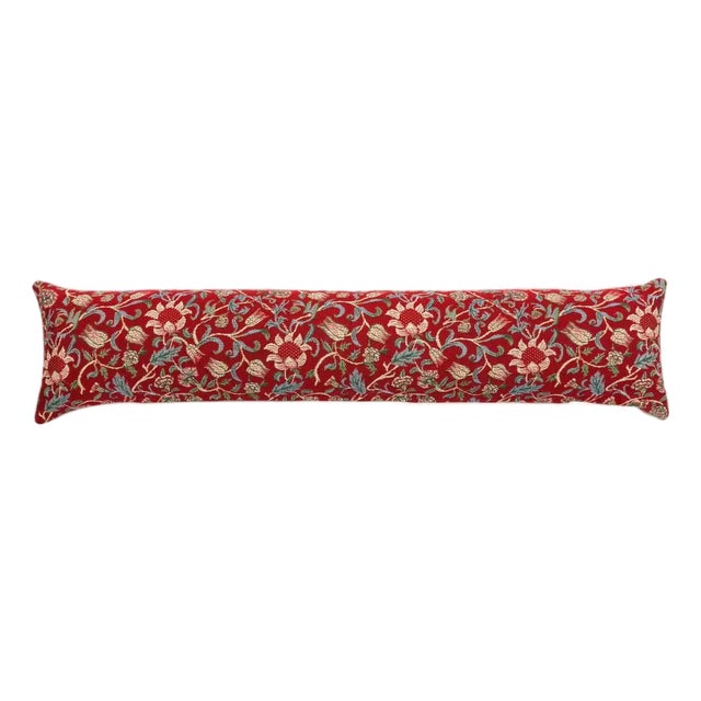 Evenlode Flowers Red Draught Excluder - 115x20cm (45"x9") For Sale