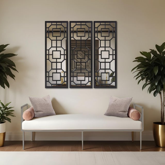 Black Aldrich Mirror- Black For Sale - Image 8 of 10