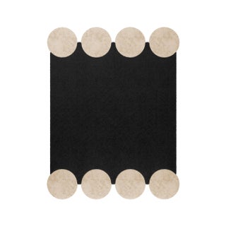 #069 Shaped Back and Beige Rug by Tapis Studio for Hommés Studio For Sale