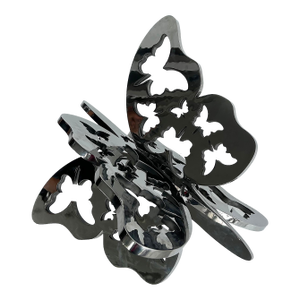 Monumental Stainless Steel Butterfly Sculpture in Two Parts by Michael Gitter
