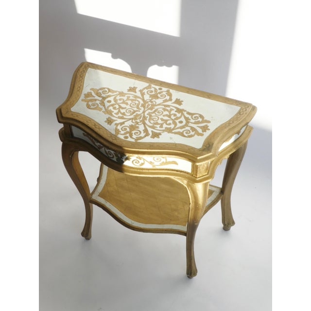 1960s Mid-Century Modern Gilded Florentine Wooden Entry Table, 1960s For Sale - Image 5 of 12