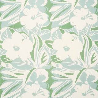 Schumacher Stevie Fabric in Green For Sale