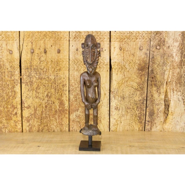 Wood 19th Century African Tribal Carved Statue For Sale - Image 7 of 7