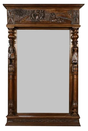 Early 20th Century Regional Oak Mirror