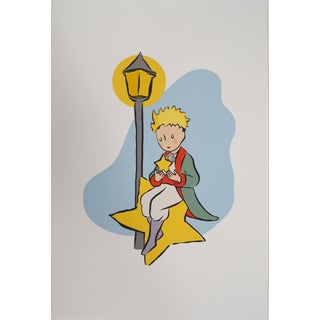 Antoine De Saint-Exupery, Le Petit Prince et l'étoile lumineuse, Lithograph For Sale