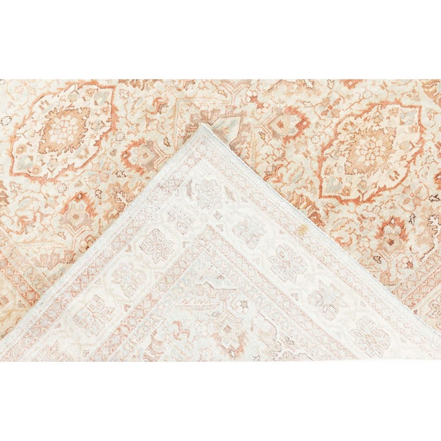 Mid-20th Century Persian Sultanabad Botanic Brown Handmade Wool Carpet For Sale In New York - Image 6 of 9