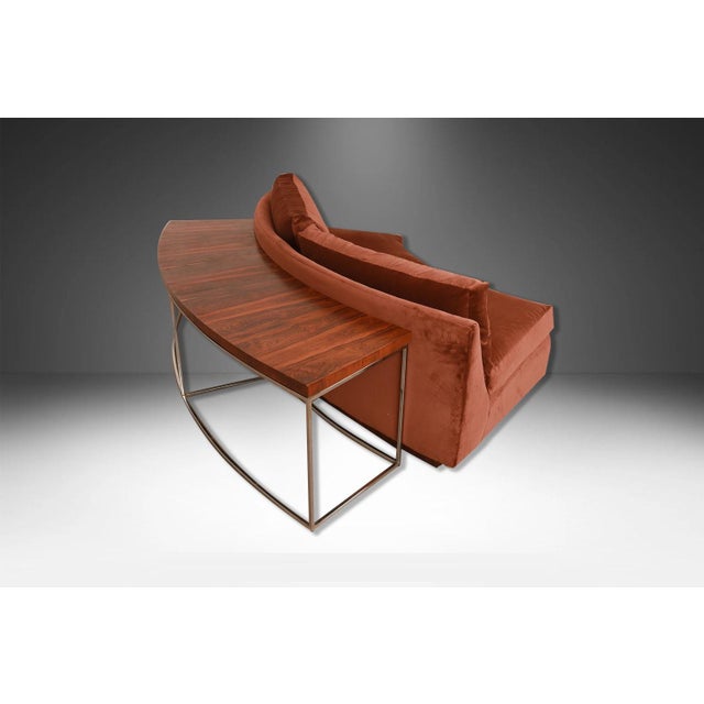 1970s Milo Baughman Thayer Coggin Curved Sofa Console Table Bench For Sale - Image 9 of 11