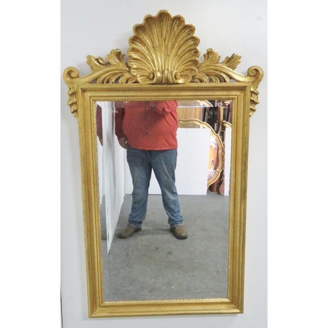 Ethan Allen Italian Shell Carved Gilt Mirror Chairish