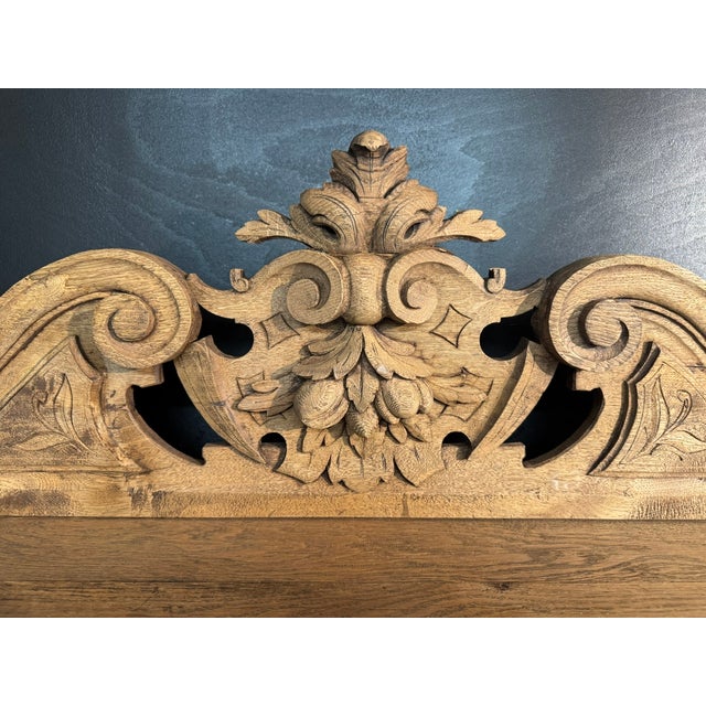 19th Century French Carved Oak Buffet, 1860 For Sale - Image 6 of 17
