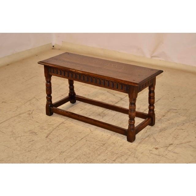 Victorian Late 19th Century English Oak Joint Bench For Sale - Image 3 of 7