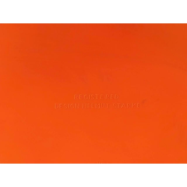 Orange Stacking Chairs Europa by Helmut Starke for Embru, 1970s For Sale - Image 14 of 15