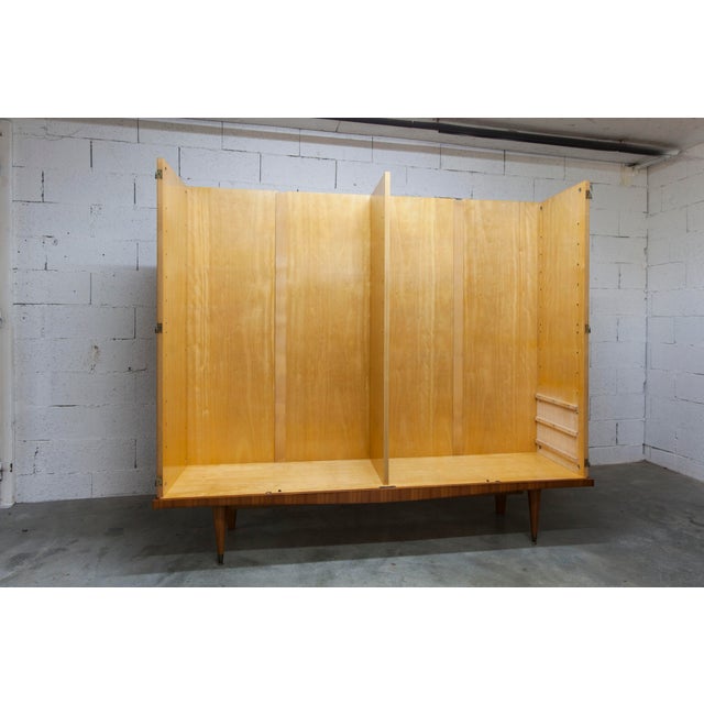 Scandinavian Wardrobe in Light Varnished Wood, 1960s For Sale - Image 12 of 18