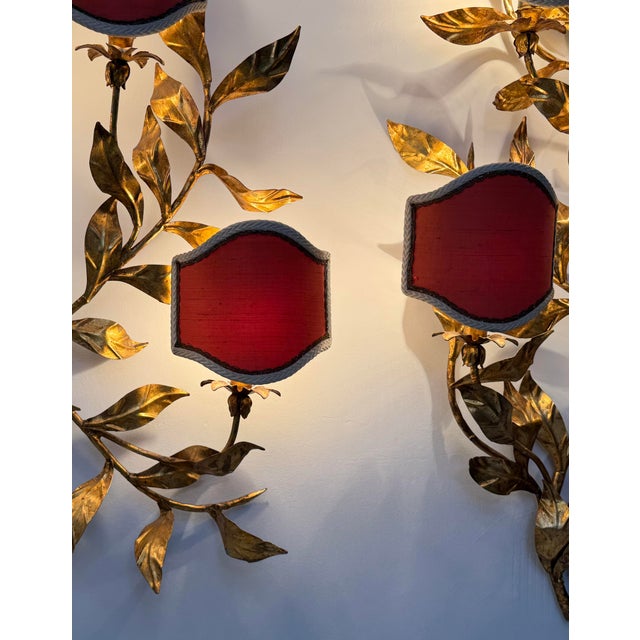 Wall Light in Gilded Bronze, 1940s For Sale - Image 4 of 5