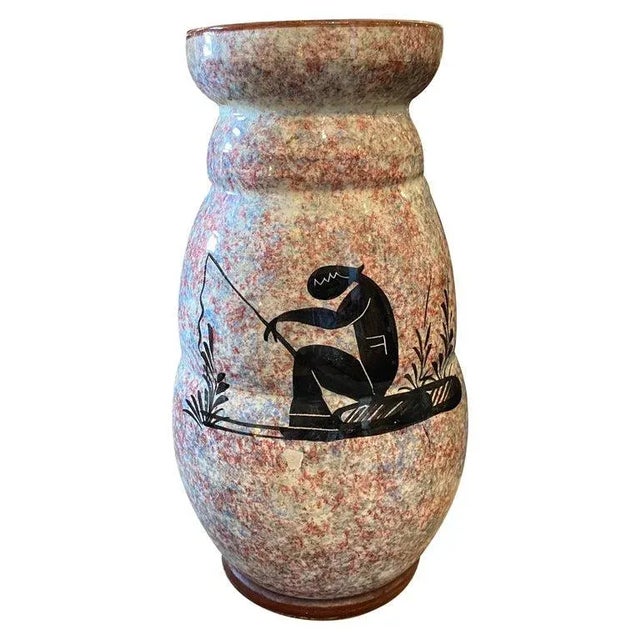 1930s Art Deco Ceramic Italian Vase by Bitossi For Sale - Image 13 of 13