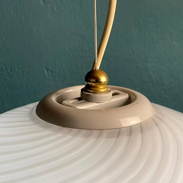 1970s Vintage Swirl Murano Glass Pendant Lamp, Italy, 1970s For Sale - Image 5 of 12