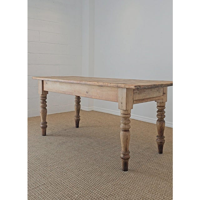 Late 19th Century Antique English Pine Farmhouse Dining Table - Circa 1870 For Sale - Image 5 of 10