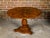 Biedermeier Biedermeier 19th Century Flamed Walnut Pedestal Table with Radiating Motif For Sale - Image 3 of 12