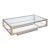 Large Italian Modern Rectangular Cocktail or Coffee Low Table of Chrome and Brass For Sale
