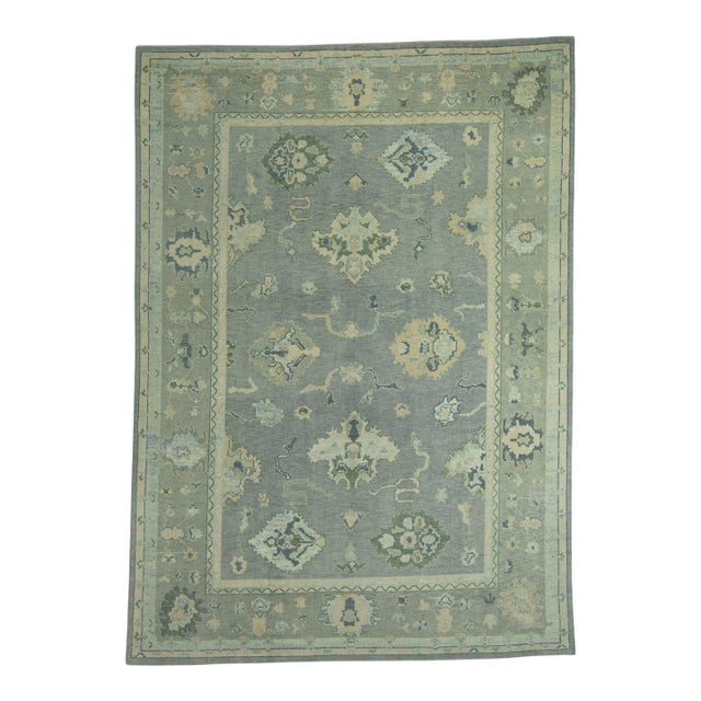 Turkish Oushak Rug 8'9" x 12'3" #18101 For Sale