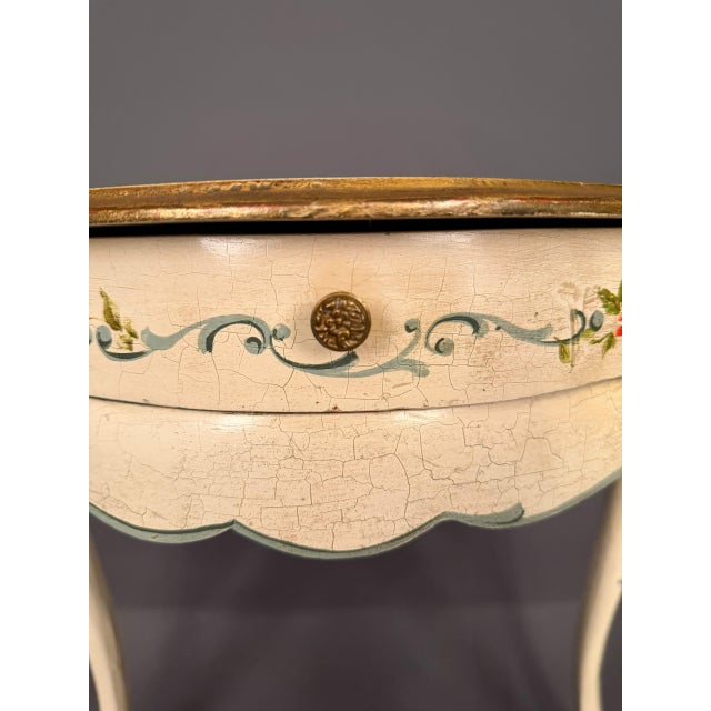 Italian Polychrome Side Table With Drawer, Early 20th Century For Sale In Indianapolis - Image 6 of 18