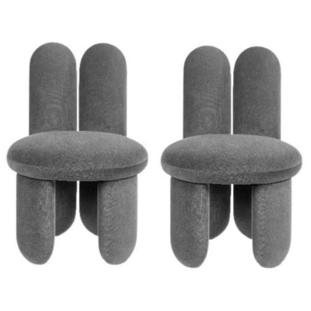 Set of 2 glazy chairs, gentle 133 by royal stranger dimensions: w 58 d 58 h 85 cm sh 50 sd 46 cm materials: upholstery...