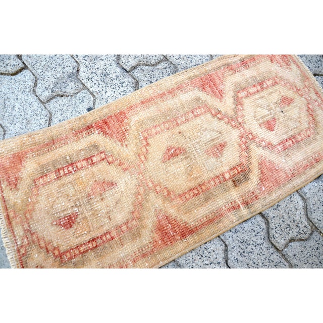 1960s Vintage Faded Turkey Tribal Rug For Sale - Image 4 of 6