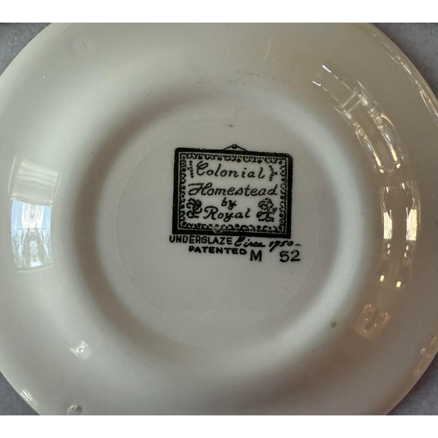 Ceramic Vintage Royal China Colonial Homestead Green Dinnerware - 13 Pieces For Sale - Image 7 of 12