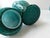 Glass Covered Jars in Turquoise and Aventurine Glass, 1950s, Set of 2 For Sale - Image 7 of 14