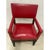 Wood Antique Barley Twist Red Accent Chair For Sale - Image 7 of 7