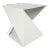 Daryl Carter for Baker Modern White Geometric Metal Fold Accent Table For Sale