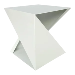 Daryl Carter for Baker Modern White Geometric Metal Fold Accent Table