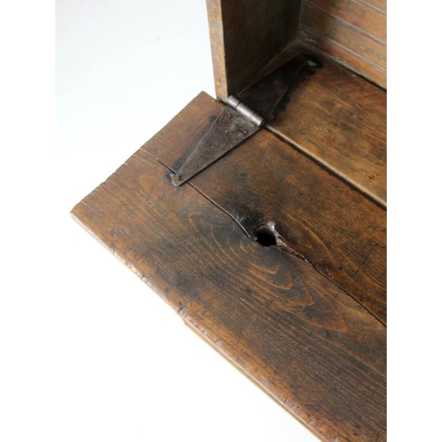 Wood Antique Farmhouse Grain Bin Storage Chest For Sale - Image 7 of 13