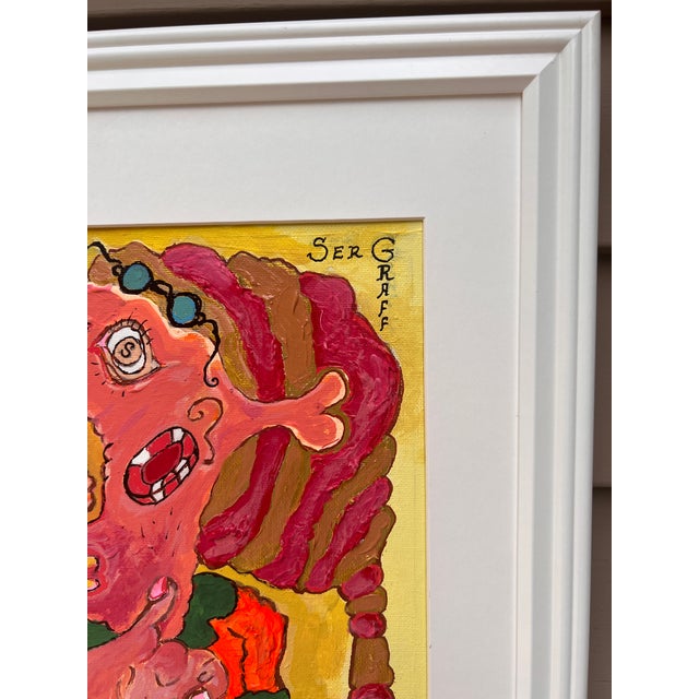 Original Serg Graff "PigMaster" – Unique Surreal Naïve Fantasy Acrylic Artwork For Sale - Image 9 of 11