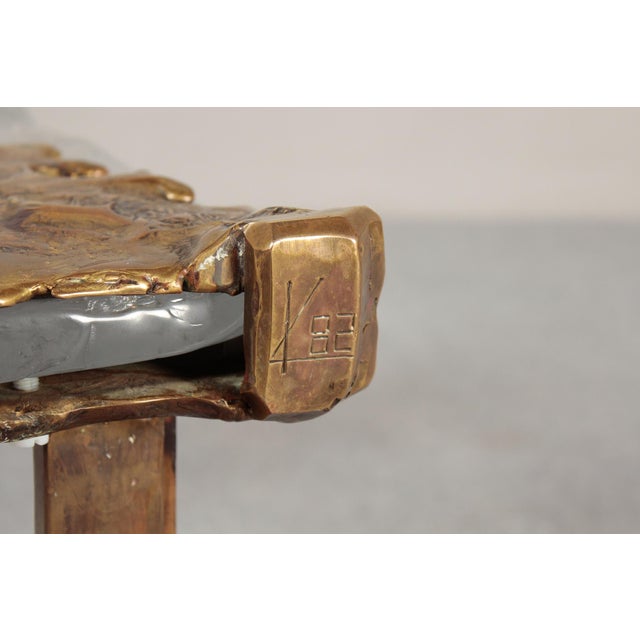 Bronze and Glass Side Table by Lothar Klute, 1982 For Sale - Image 4 of 18