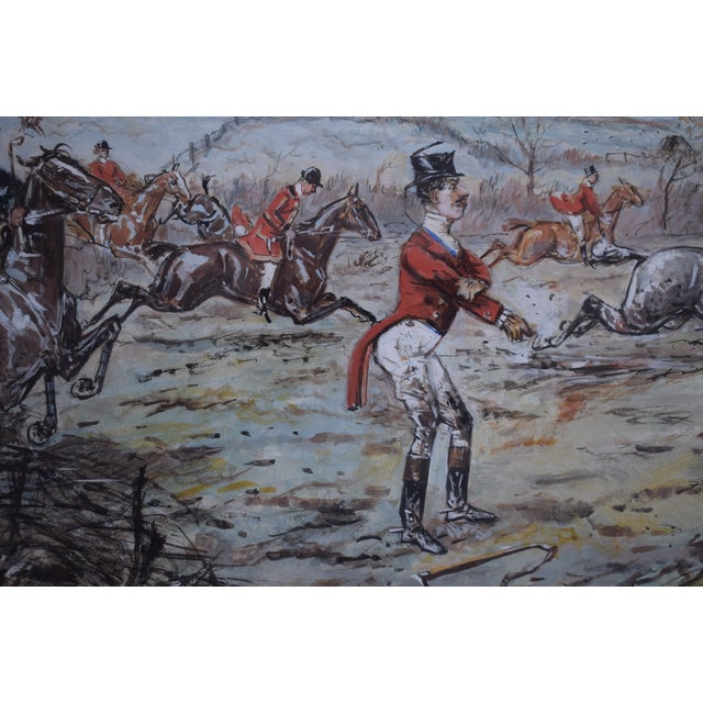 Friend on the Grey: "Hello, Montgomery, Divorced Already?" Fox Hunt Scene Watercolour by George Finch Mason For Sale In New York - Image 6 of 7