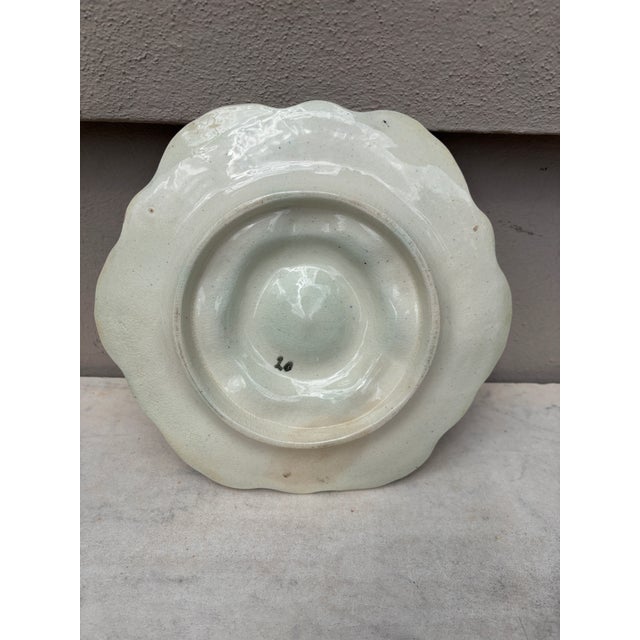Orchies Rare French Majolica Orchies Oyster Plate Circa 1900 For Sale - Image 4 of 4