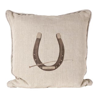 Horseshoe Linen Pillow For Sale